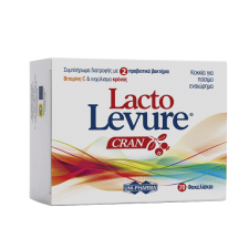 UNI-PHARMA Lacto Levure Cran, Συμπλήρωμα Διατροφής με Εκχύλισμα Cranberries & Προβιοτικά - 20 φακελίσκοι