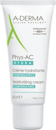 A-DERMA - Phys-Ac Hydra Creme Compensatrice Καταπραϋντική Κρέμα για Δέρμα με Τάση Ακμής 40ml