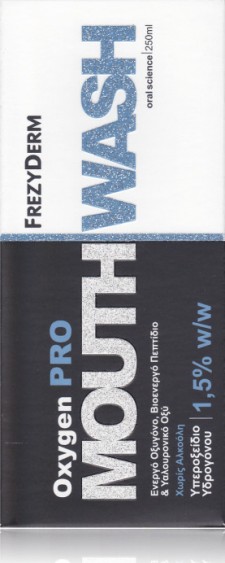 FREZYDERM - Oxygen Pro Mouthwash 1,5% w/w Στοματικό Διάλυμα Με Ενεργό Οξυγόνο 250ml