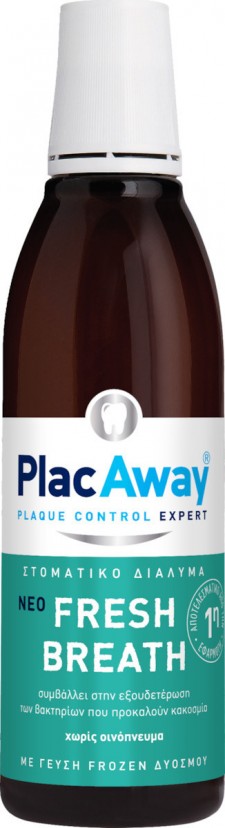 PLAC AWAY - Fresh Breath Στοματικό Διάλυμα Κατά Της Κακοσμίας Με Γεύση Frozen Δυόσμου 250ml
