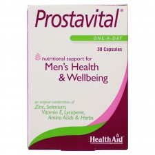 HEALTH AID - Prostavital Συμπλήρωμα Διατροφής με Βιταμίνες, Μέταλλα & Φυτικά Εκχυλίσματα για τη Διατήρηση της Υγείας του Προστάτη 30 Κάψουλες