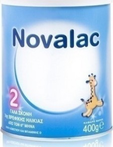 NOVALAC - 2 Γάλα 2ης Βρεφικής Ηλικίας Από Τον 6ο Μήνα Έως τον 12ο Μήνα 400gr