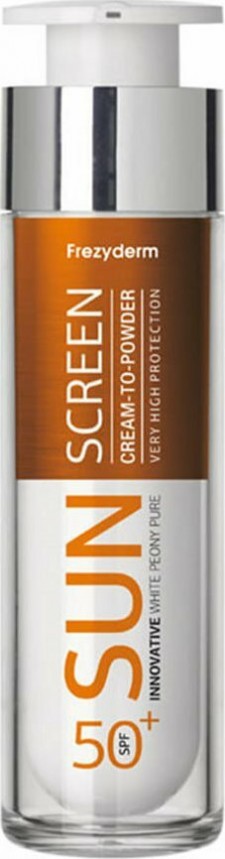 FREZYDERM - Sun Screen Cream to Powder SPF50+ Αντηλιακή Κρέμα Προσώπου 50ml