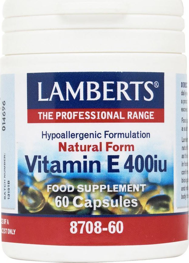 LAMBERTS - Vitamin E 400iu Natural Form 60 Κάψουλες
