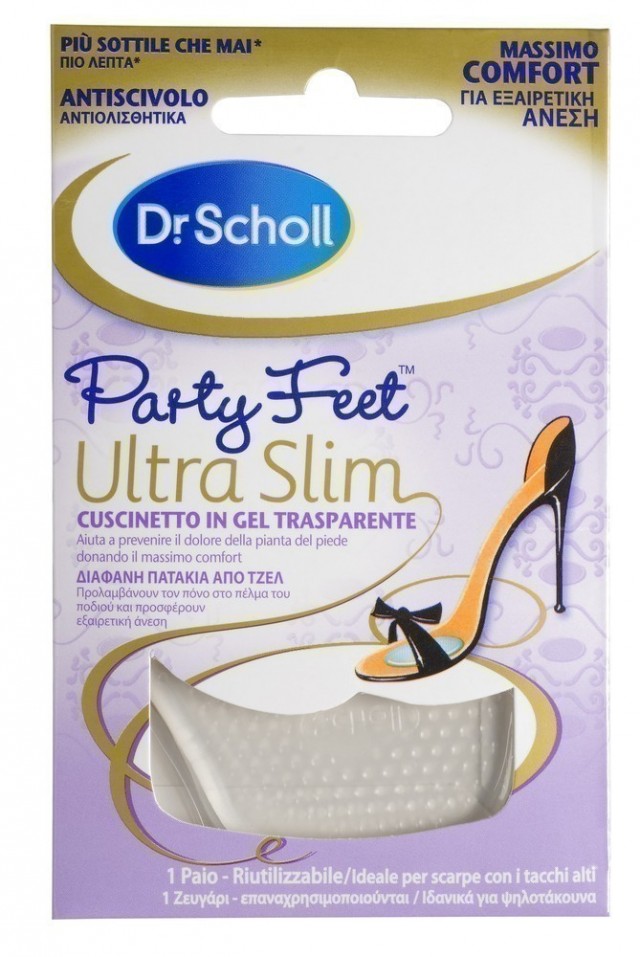 SCHOLL - Party Feet Ultra Slim, Πατάκια από Τζελ για το μπροστινό μέρος του πέλματος 1 ζευγάρι