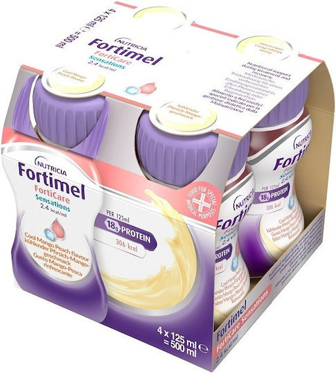 NUTRICIA - Fortimel FortiCare Sensations Μάνγκο & Ροδάκινο 4x125ml