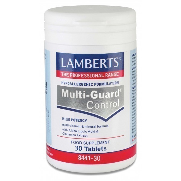 LAMBERTS - Φόρμουλα Βιταμινών Μετάλλων Με Προσθήκη Κανέλας & Α-λιποϊκού Οξέος Multi-Guard Control 30 tabs