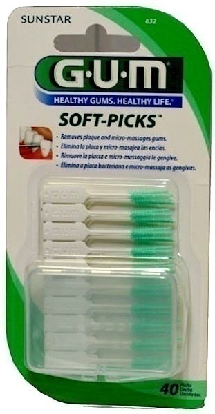 GUM - Soft Picks Regular/Medium Μεσοδόντιο Βουρτσάκι Μιας Χρήσης, 40τμχ