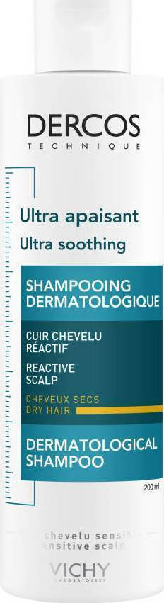 VICHY - Dercos Ultra Soothing Dry Hair Shampoo Σαμπουάν Για Ξηροδερμία  200ml