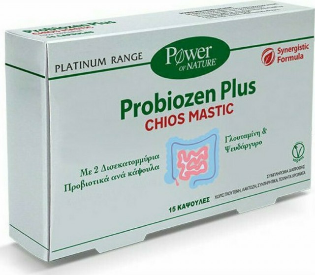 POWER HEALTH - Probiozen Plus Chios Mastic Συμπλήρωμα Διατροφής Με Προβιοτικά 15 Κάψουλες
