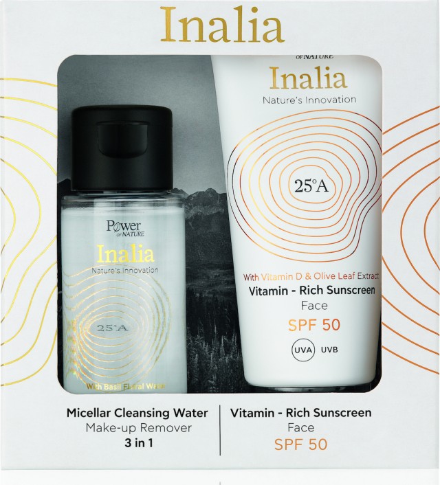 POWER HEALTH - Inalia Vitamin Rich Sunscreen Cream Face SPF50 Αντηλιακή Κρέμα Προσώπου 50ml + ΔΩΡΟ Micellar Cleansing Water 50ml