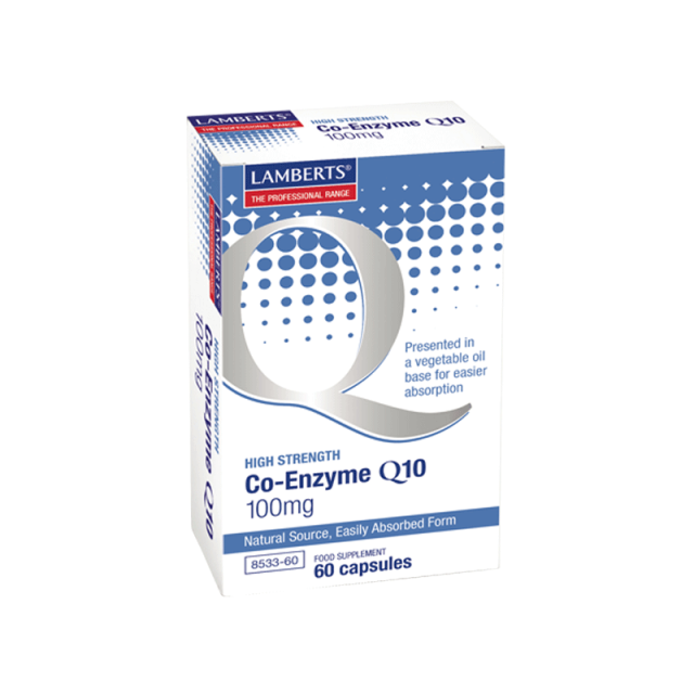 LAMBERTS - Co-Enzyme Q10  - Συμπλήρωμα Διατροφής με Συνένζυμο Q10 100mg, 60caps