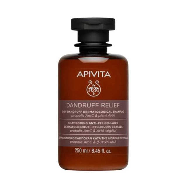 APIVITA - Dandruff Relief Oily Dandruff Shampoo Δερματολογικό Σαμπουάν κατά της Λιπαρής Πιτυρίδας 250ml