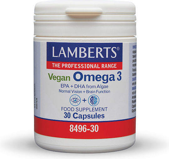 LAMBERTS - Vegan Omega 3 - Συμπλήρωμα Ω3 λιπαρών οξέων 30caps