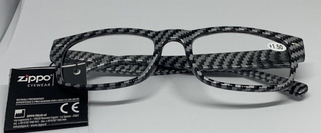 Zippo Γυαλιά Πρεσβυωπίας Κοκάλινα Χρώμα:Γκρι Μαύρο [31Z-PR64-150] +1.50