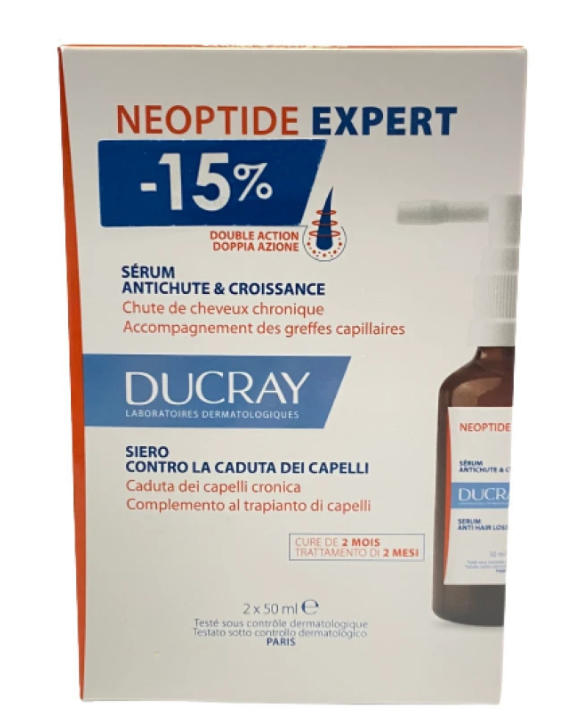 DUCRAY - Neoptide Expert Anti-hair Loss & Growth Serum κατά της Τριχόπτωσης για Όλους τους Τύπους Μαλλιών 2x50ml