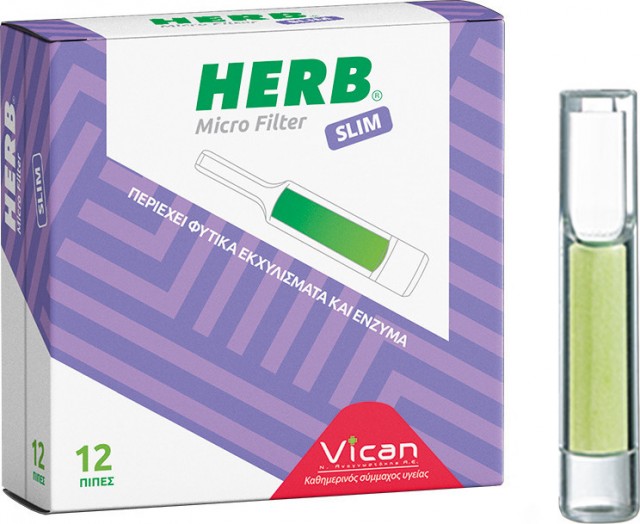 HERB Micro Filter πίπες για Slim τσιγάρο 12τμχ
