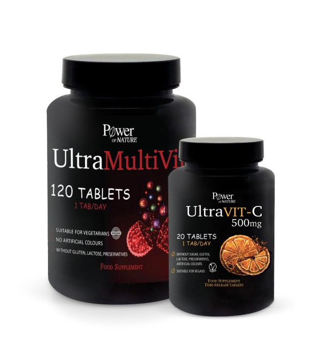 POWER HEALTH - Promo  Ultra MultiVit 120 ταμπλέτες & Ultra Vit-C 500mg 20 ταμπλέτες