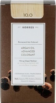 KORRES - Argan Oil Advanced Colorant Βαφή Μαλλιών 10.0 Ξανθό Πλατίνας 50ml