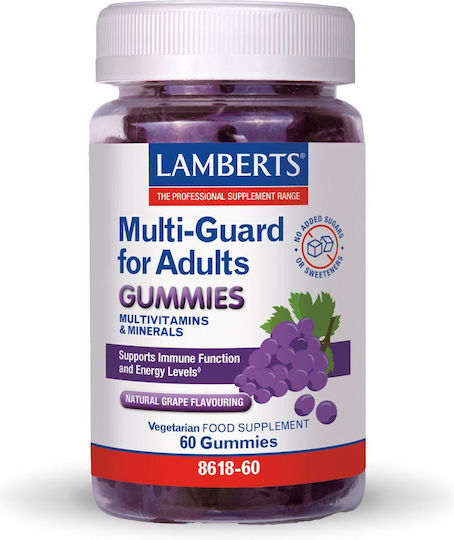 LAMBERTS - Multi-Guard for Adults Gummies Πολυβιταμίνη 12 Μικροθρεπτικών Συστατικών 60 ζελεδάκια