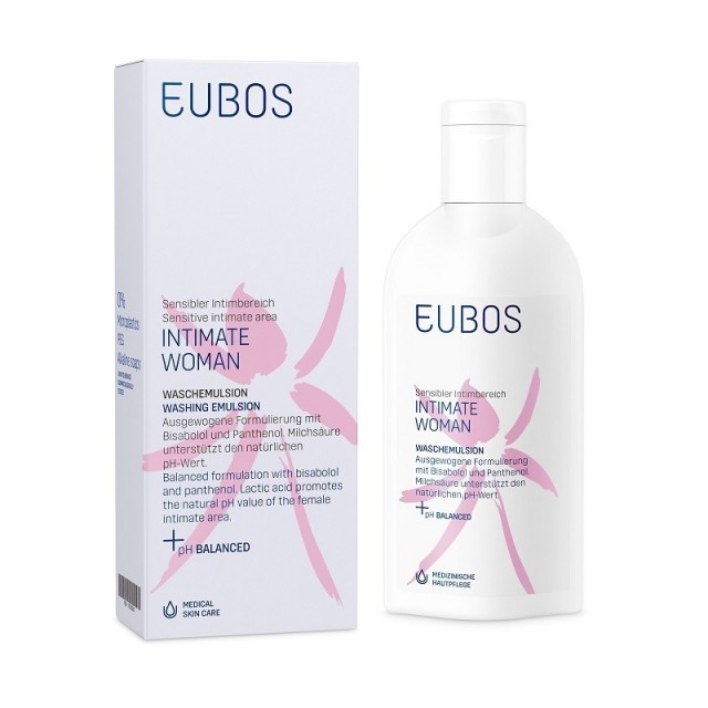 EUBOS - Intimate Woman Washing Emulsion, Υγρό Καθαρισμού της Ευαίσθητης Περιοχής 200ml
