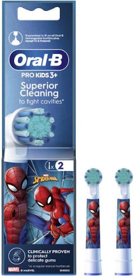 ORAL-B - Pro Kids 3+ Superior Cleaning Spiderman Ανταλλακτικές Κεφαλές Βουρτσίσματος για Παιδιά 2τμχ