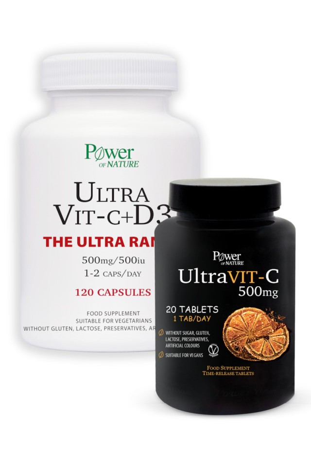 POWER HEALTH - Promo Ultra Vit-C + D3 The Ultra Range 500mg 120caps + Ultra Vit-C 500mg 20tabs