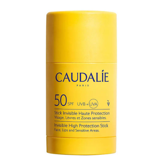 CAUDALIE - Invisible Solar High Protection Stick Αδιάβροχο Αντηλιακό Stick Προσώπου & Χειλιών SPF50 15gr