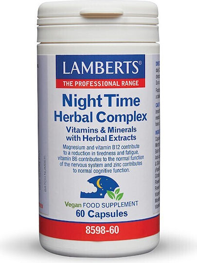 LAMBERTS - Night Time Herbal Complex - Συμπλήρωμα για τη Χαλάρωση και τον Ύπνο 60caps