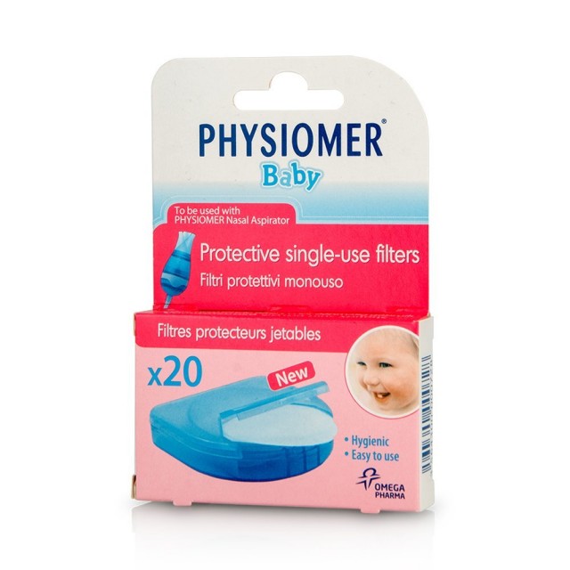 PHYSIOMER - Baby ανταλλακτικά φίλτρα ρινικού αποφρακτήρα 20 τεμάχια