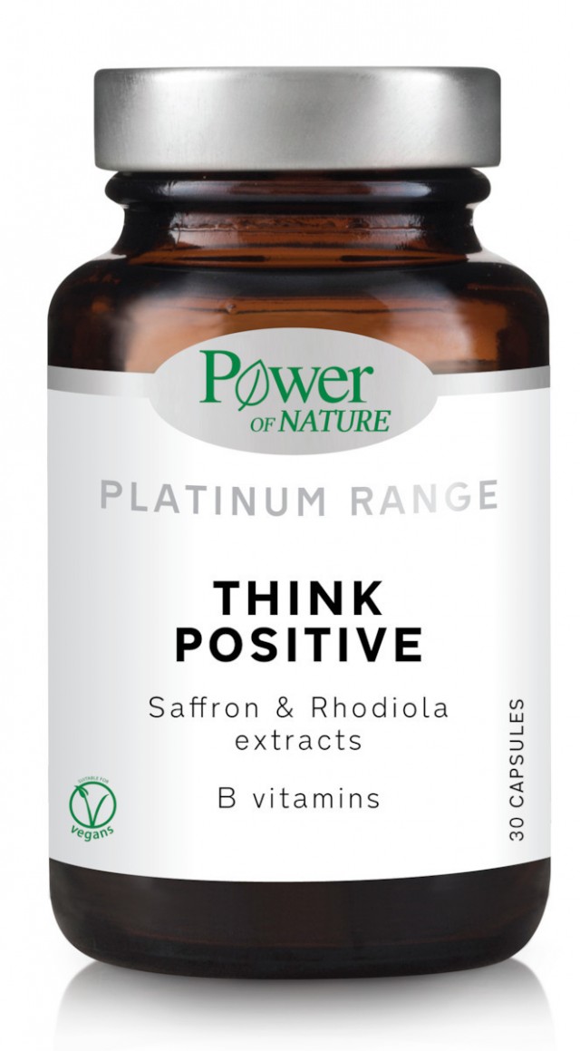 POWER HEALTH - Platinum Range Think Positive Συμπλήρωμα Διατροφής Νευρικού Συστήματος 30 Κάψουλες