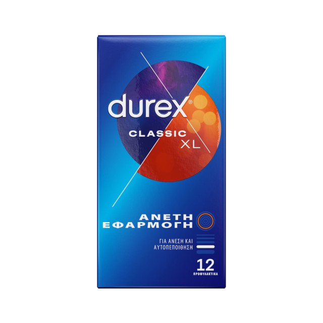DUREX - Classic XL Προφυλακτικά για Άνετη Εφαρμογή 12τμχ