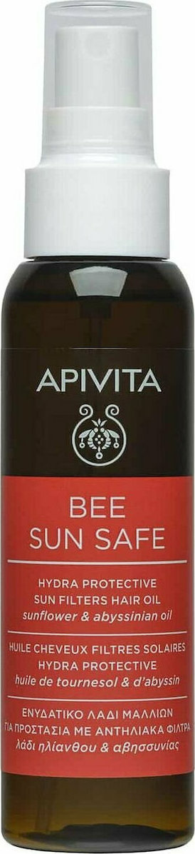 APIVITA - Bee Sun Safe Hydra Protective Hair Oil Ενυδατικό Λάδι Για Τα Μαλλιά Με Αντηλιακά Φίλτρα Ηλίανθου και Αβησσυνίας 100ml