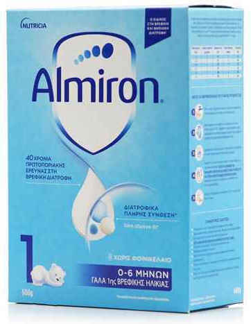 NUTRICIA - ALMIRON 1 Γάλα Πρώτης Βρεφικής Ηλικίας 600gr