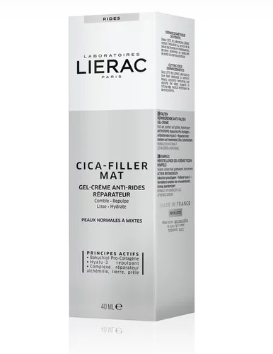 LIERAC - Cica Filler Mat Anti-Rides Aντιρυτιδική Gel  Κρέμα Επανόρθωσης Κανονική Μικτή Επιδερμίδα 40ml