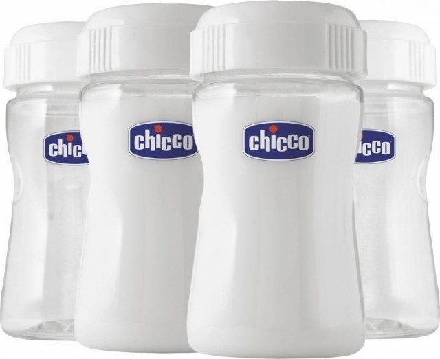 CHICCO - Natural Feeling - Μπουκάλια Διατήρησης Μητρικού Γάλακτος - Sure Safe Φυσική Μέθοδος 0%BPA 0m+ 4τμχ