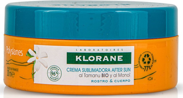KLORANE - Κρέμα λάμψης μετά τον ήλιο Polysianes, με Tamanu και Monoi After Sun 200ml