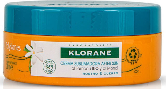 KLORANE - Κρέμα λάμψης μετά τον ήλιο Polysianes, με Tamanu και Monoi After Sun 200ml