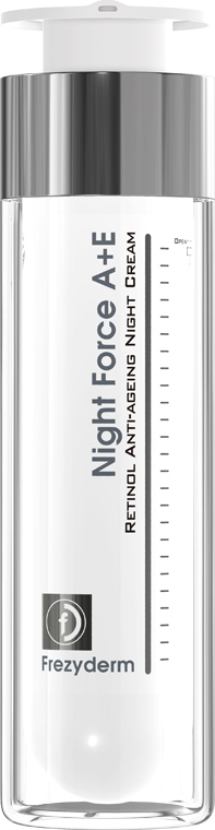 FREZYDERM - Night Force A + E Cream Αντιγηραντική Κρέμα Νυκτός με Ρετινόλη & Βιταμίνη Ε για Πρόσωπο - Λαιμό 50ml