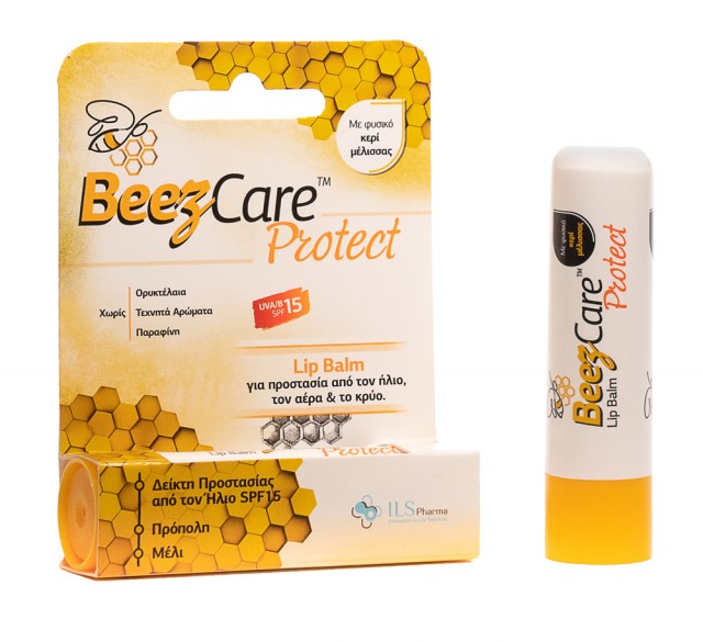 BEEZCARE - Protect Lip Balm SPF15 Κατάλληλο για Προστασία από τον Ήλιο, τον Αέρα και το Κρύο 5,1g