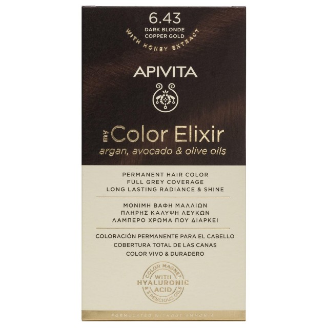 APIVITA - My Color Elixir No6.43 Ξανθό Σκούρο - Χάλκινο Μελί 125ml