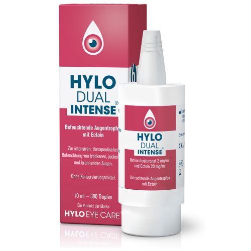 HYLO - Dual Intense Οφθαλμικές Σταγόνες με Υαλουρονικό Οξύ για Ξηροφθαλμία 10ml