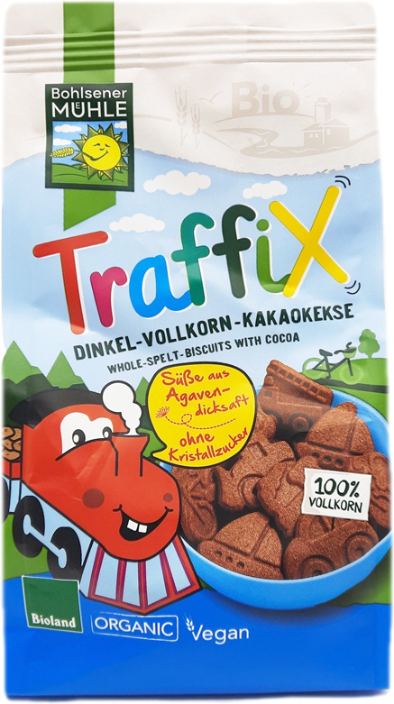 BOHLSENER - Muhle Traffix Whole Spelt Biscuits Μπισκότα με Ντίνκελ & Κακάο, 125gr