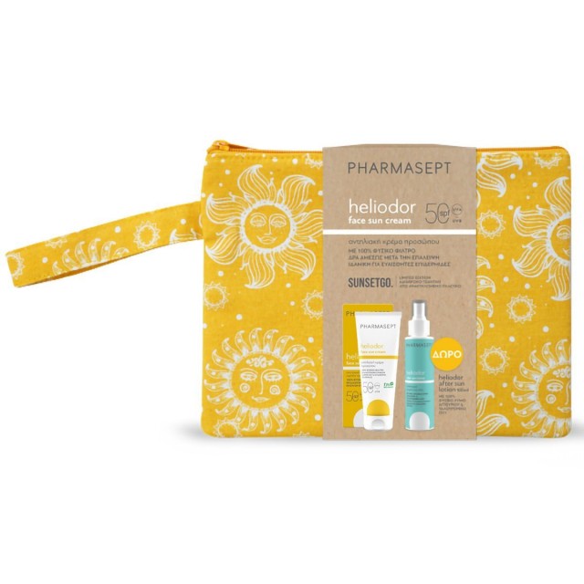 PHARMASEPT - Promo Heliodor Face Sun Cream Spf50, 50ml & Δώρο After Sun Lotion 100ml & Νεσεσέρ