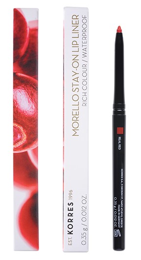 KORRES - Μorello Stay-On Lip Liner 02 Real Red  Αδιάβροχο Μηχανικό Μολύβι Χειλιών 0.35gr