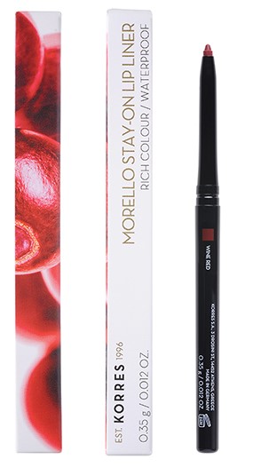 KORRES - Morello Stay-On Lip Liner 03 Wine Red  Αδιάβροχο Μηχανικό Μολύβι Χειλιών 0.35gr