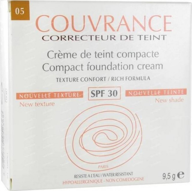 AVENE - Couvrance Compact Foundation SPF30 Make Up 1.0 Porcelaine σε Μορφή Κρέμας Για Ξηρό - Πολύ Ξηρό Δέρμα 10gr