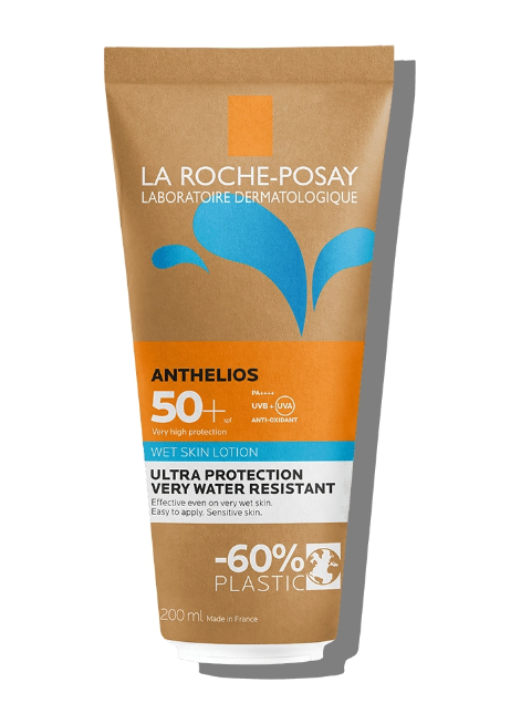 LA ROCHE POSAY - Anthelios Wetskin SPF50+ Αντηλιακό Γαλάκτωμα Σώματος Ακόμη και για το Βρεγμένο Δέρμα, 200ml
