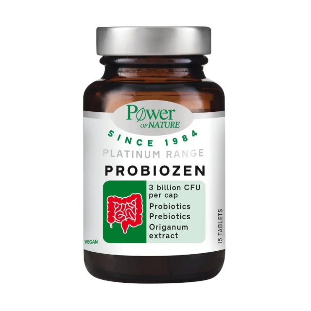 POWER HEALTH - Platinum Range Probiozen Συμπλήρωμα Διατροφής Εντέρου 15 Ταμπλέτες