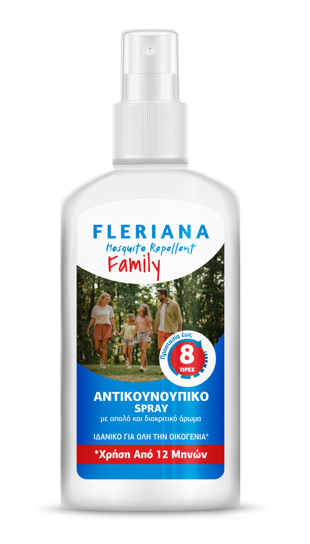 POWER HEALTH - Fleriana Mosquito Repellent Family - Αντικουνουπικό Spray για όλη την Οικογένεια 100ml